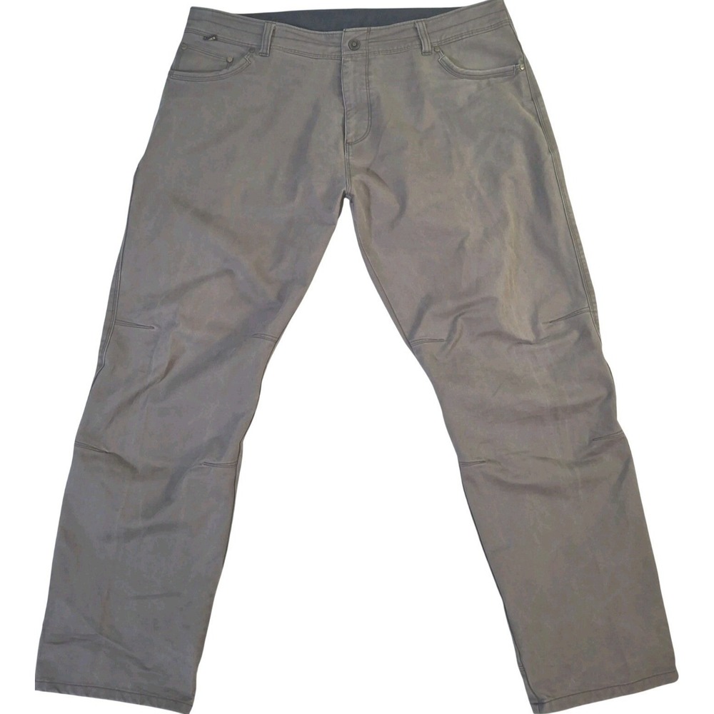 Kuhl Rydr Pants Men's 42x32 Brown Hiking Outdoor Articulated Knees Euro Twill